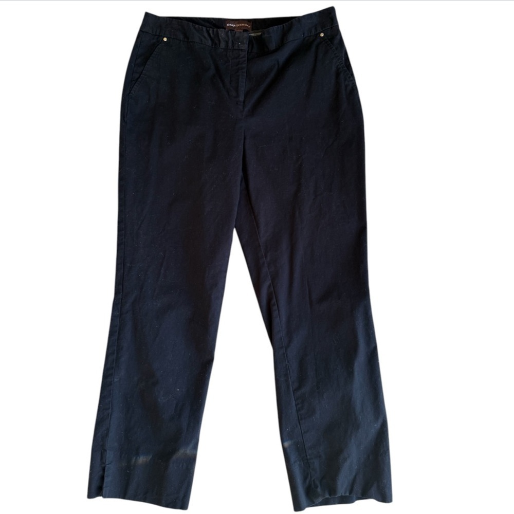 Dana Buchman Black Straight-Leg Cropped Pants - Size Women’s 10